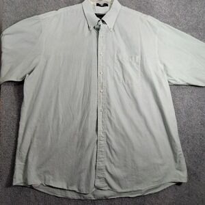 Anheuser-Busch St Louis Mens Shirt XXL Green Striped Cotton Long Sleeve